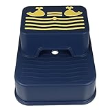minkissy Tritthocker Kunststoff Stufiger Tritt für Waschbecken rutschfest und Multifunktional für Badezimmer und Schlafzimmer Blau und Abnehmbar