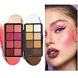 Lidschatten-Palette, Mehrzweck-Make-up, 16 Farben, für Augen und Wangen, Foundation, Bronzer, Wangen, wasserdicht, für Frauen, Mädchen, Reisen, Party, Hochzeit, besondere Anlässe