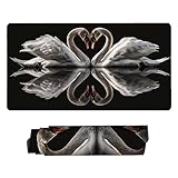 Gaming Mauspad 1000 x 500 mm Große Mousepad Der Schwanensee Wasserdichtes Rutschfester Gummiunterseite Mauspad, Gaming Mousepad für Herren, Kabellose Maus Laptops, Zuhause, Büro, Reisen, Geschenk g936