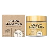 Body Sonnenschutzmittel, Sonnenschutzmittel mit Rindfleisch Talg, natürliche Hautpflegecreme, breites UV -Schutz, feuchtigkeitsspendende Formel, 60 g, Outdoor -Aktivitäten, Wanderstrandsportgebrauch