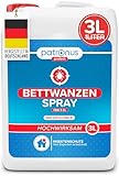 Patronus Bettwanzen-Spray zur effektiven Bettwanzen-Abwehr 3 Liter - Sofortschutz-Mittel gegen Bettwanzen - mit dezentem Eukalyptus/-Zitrusduft - hochwirksam & laborgeprüft