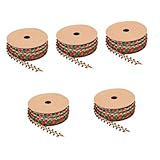 SEWACC 5 Rollen Fell Pom Weihnachtsband Verpackungsmaterial Wickelband Kugelfransenband seidenband ribbon Haarbänder Geschenkboxen für zartes Paketband Geschenkangebot Polyester