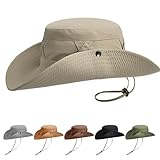 AYPOW Unisex Sonnenhut Fischerhut Wasserdicht, UPF50+ Breite Krempe UV-Schutz Verstaubar Winddicht Atmungsaktiv Allwetter Angelhut Eimerhut, Cowboy-Stil Boonie Hut Sommerhut für Herren Damen Outdoor