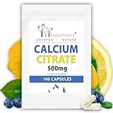 CALCIUM - Forest Vitamin - Calcium Citrate 500mg - 100 Kapseln - Calciumcitrat - Unterstützung bei der Vorbeugung eines niedrigen Calciumspiegels - Gesundheit & Schönheit