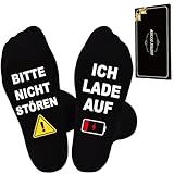 SockWaddles Lustige Socken Herren mit Sprüchen, Bitte Nicht Stören Socken – Geschenkidee für Männer, Opa, Papa zu Weihnachten Geburtstag Vatertag