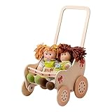 Dida - Der Puppenbuggy Aus Holz Dekoration Schleife Ist EIN Holzpuppenwagen Für Kleinkinder Nützlich Auch Als Lauflern Wagen