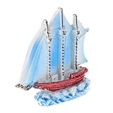 DONFAMDS Bootsverzierungen Mini-segelboot Segelboot Ornamente Party Dekorationen Klein Segelmodelle Strandhaus Spielzeugboot Küsten Miniatur Unsinkbar Mittelstücke Kernstück Harz