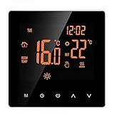 Pilvnar WiFi Smart Thermostat, Digital Raumthermostat programmierbar LCD Display Touchscreen APP Control Elektrische Wandthermostat mit Interner Sensor/Bodensensor, Kindersicherung, Speicherfunktion