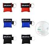 6 Stück Beatmungsmaske Erste Hilfe,Beatmungsmaske Schlüsselanhänger,Beatmungsmaske Schlüsselanhänger,Mini CPR Face,CPR Maske,für Den Schutz in Notfällen,Auch für Die Erste-Hilfe-Ausbildung