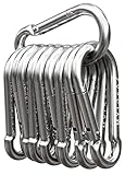 MyIdeaz Karabiner mit Schnappverschluss, Set mit 10–60 mm x 6 mm Karabinerhaken, Premium-Qualitätsstahl für Wandern, Camping, Schlüsselanhänger, Karabiner bis zu 12