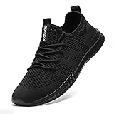 FUJEAK Herren Walkingschuhe Turnschuhe Fitnessstudio Sportschuhe Sneaker Running Tennis Schuhe Freizeit Straßenlaufschuhe Fashion Leichtgewichts Atmungsaktiv Schlüpfen Schuhe