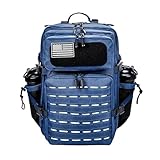 LHI Militärischer taktischer Rucksack für Damen und Herren, 45 l, großer Rucksack, Armee-Rucksack, 3-Tage-Assault Pack, Molle-Tasche, Rucksäcke – Blau, Blau, Taktischer Rucksack