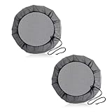 2 Stück Regentonnen Netz, Hochwertige Regentonne Abdeckung mit Zugkordel, Verstellbares Zugkordel Regentonnen Schutznetz Mückenschutz Regentonne Schutzabdeckung Schutz