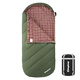 KingCamp Deckenschlafsack Freespace 250 Winter Schlafsack Breit Baumwolle -8°C Olive Green