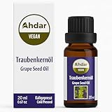 20 ml, 100% Traubenkernöl Reines Ätherisches Öl – Natürlich & Ohne Zusätze – Premium Qualität für Aromatherapie, Diffuser, Massage & Wellness, Pflegende Eigenschaften für Haut & Haar (Traubenkernöl)