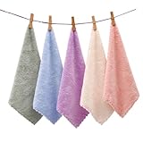 Ipetboom 10 Stück Teiliges Mikrofaser gesichtsreinigungstuch Weiche Hochdichte Korallenfleece Makeup entferner Waschhandschuhe Saugfähig Langlebig Bunte Mischfarben Maschinenwaschbar