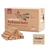 Heumüller Holzwolle 10 dm3 (ca. 5kg) Anzündholz I Anfeuerholz aus gespaltenem & entrindetem Kiefernholz I Hoher Harzgehalt für schnelles & effizientes Anzünden I Ideal für Kamin, Grill & Lagerfeuer