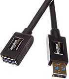 Amazon Basics USB-A auf USB-A 3.0-Verlängerungskabel (A-Stecker auf A-Buchse) 1 m, Schwarz