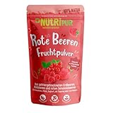 Rote Beeren Fruchtpulver: 100g Himbeeren, Johannisbeeren und Erdbeeren gefriergetrocknet – Getrocknete Früchte ohne Zucker Zusatz, ungesiebt – Smoothie Bowl, Smoothie Pulver – Topping von NutriPur