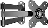 TV Wandhalterung, PERLESMITH Schwenkbare Neigbare Drehbare TV Halterung für 10-30 Zoll Flach&Curved Fernseher oder Monitor bis zu 15Kg, max.VESA 100x100mm