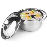 Kochtopf Ramen-Topf mit Griffen und Deckel Edelstahltopf mit Deckel Antihaft-Kochtöpfe Kochsuppentopf Praktischer Griff für Zuhause, Küche, Restaurant 22 cm/2,6 l