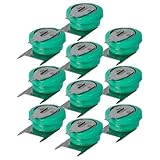 vhbw 10x NiMH Ersatz Knopfzellen-Akku Typ V40H 3-Pins 40mAh 1,2V kompatibel mit Modellbau-Akkus, Solar-Leuchten UVM.