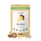 Bio Shiitake Kapseln – 120 Stück – Hochdosiert mit 500 mg Pilzpulver pro Kapsel – 100 % Fruchtkörper – Vegan, ohne Zusätze, plastikfrei – 60 Tage Vorrat – Produziert in Deutschland