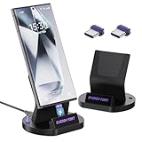 Induktive Ladestation für Samsung, Wireless Charger Stand Kompatibel mit Samsung Galaxy A54 A34 A15 A55 A14 A40 A53 A05s,Induktionsladegerät für Galaxy S24 Ultra S24 S23,iPhone 15 Serie (Schwarz)