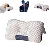 Outfany Cozy Cloud Pillow,Neck Support Sleep-Aid Massage Pillow,Memory Foam Pillow,Orthopedic Neck Traction Pillow,Soft and Non Collapsing Core Cervical Neck Pillow for Sleeping (800g)