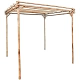 ZEYUAN Pergola, Balkon Pavillon, Beschattung Terasse, Gartenpergola, Garten Verzierung, Bambus 170×170×220 cm