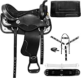 Classic Barrel Racing handgefertigter Western-Sattel aus Synthetik, leicht, hohe Kantle, Rennsattel, Trail-Tack, Reitsport, Pferdesattel, alle Zubehörteile, 38,1 cm Sitz erhältlich.