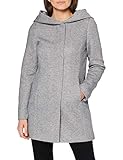 VERO MODA Damen Mantel Verodona 10202688 light grey melange XL