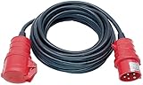 Brennenstuhl Professional CEE Verlängerungskabel IP44 (10m Kabel, H07RN-F 5G2,5, 5-polig mit CEE Stecker und Kupplung, für den Außenbereich IP44, Made in Germany) schwarz