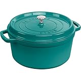 Staub Runde Cocotte aus Gusseisen, 7 l, Türkis