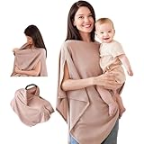 Stilltuch | Stillschal für unterwegs | Nursing Cover | Breastfeeding Cover | Vielseitig Einsetzbar & Bequem und Tragbar (Kamel)
