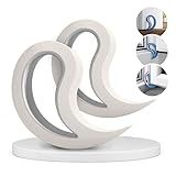 Stoppy, Stoppi, Fensterstopper, Türstopper, Türkeil, Türhaken, Fensterklammer, 2er Set (erhältlich in 14 Farben) (Weiß)