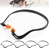 Yamobi 4 Paar Ohrstöpsel Gehörschutzstöpsel,Gehörschutzbügel mit Schaumstoffstöpseln, Gehörschutz Arbeit & Lärmschutz Ohrstöpsel für Schlafen,Schießen & Baustelle