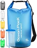 Henrycares Dry Bag wasserdichte Tasche, 20L 10L 5L 2L Wasserdichter Packsack mit Schultergurt und Wasserfester Handyhülle, Schwimmen, Baden, Strand, Kanu, Stand Up Paddling, Tauchen