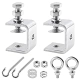 C Klemme Klein C-Zwingen Edelstahl Schraubklemmen Kieferöffnungen 30mm Fixierzange Einstellbar Klemmbereich ist 0-25mm mit Haken und Ringschrauben für Zwingen Holzarbeiten Werkzeug Heimwerken