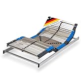 CubeSleep 7-Zonen Motor-Lattenrost PURE KF 44-Leisten 120x200cm | elektrisch verstellbar | Federung mit Härteregulierung | Made In Germany | GS Zertifiziert – geprüfte Sicherheit