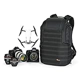 Lowepro ProTactic 450 AW II Modularer Rucksack mit Allwetterhülle, Kameratasche für Profis, Einsteckfach für Laptops bis zu 15 Zoll, Rucksack für Profi-Kameras und Drohnen, LP37177-GRL, Schwarz