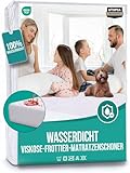 Utopia Bedding Matratzenschoner 90 x 200 x 30 cm Wasserdicht, Viskose, Öko-Tex Zertifiziert, Spannbetttuch, Matratzenbezug, Atmungsaktiv, Rundum elastisch