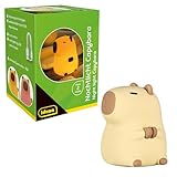 Idena 40386 - LED Nachtlicht Capybara, Lampe aus Silikon mit Farbwechsel und Dimmer, ca. 11 cm groß, wiederaufladbar, USB Ladekabel inklusive
