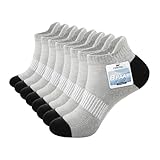 Falechay Sneaker Socken Herren Sportsocken Damen Baumwolle 8 Paar Sneakersocken Kurze Socken Sportsocken Halbsocken Socks Unisex,Grau 43-46