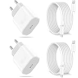 25W USB C Ladegerät Ladekabel für iPhone 14/13/12/11/Pro Max/Mini/Plus/SE/Xr/X, 4-Pack Schnellladegerät mit iPhone Schnellladekabel 2M Original