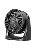 Pelonis 3 stufiger Luftzirkulationsventilator 18 cm Kompakt Tischventilator mit 100° Neigung, Leiser Betrieb für Schlafzimmer & Büro Energieeffizienter Schwarz Ventilator