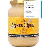 Reiner, Roher Rapshonig – 100% Natürlich mit zarter, süßer Note, Kristallisiert auf natürliche Weise, ideal für Tees, Backen und Desserts, Ungefiltert, Unbeheizt, Nicht Pasteurisiert, 1 kg