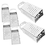 UTHCLO 6 Stück Teiliges Mini Vierkantreibe Edelstahl Käse Gemüsereibe mit Stabilem Griff Multifunktional für Grobes Feines Reiben Schneiden von Käse Knoblauch Karotten Kartoffeln
