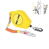 LIROPAU Höhensicherungsgerät, 10M Absturzsicherung mit Automatischer Sperrfunktion, Tragbar Fallschutz, Klettern Sicherungsgerät Einziehbar Absturzsicherung Maximale Belastung 150kg