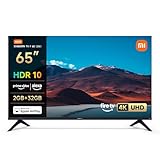Xiaomi TV F 65, 65 Zoll (165 cm), 4K UHD, Smart TV, Fire OS8, Triple Tuner DVB-C/S/S2/T/T2,HDR10, MEMC, Game Boost mode 120Hz,Sprachsteuerung mit Alexa,2GB+32GB, Kompatibel mit Apple AirPlay